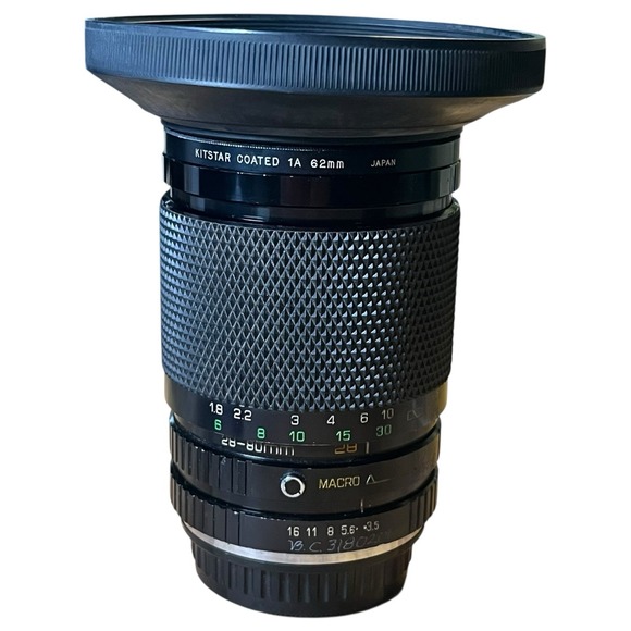 Soligor MC Zoom Macro C/D 28-80mm F3.5-4.5 Pentax PK Mount Both Caps Hood - Picture 9 of 16